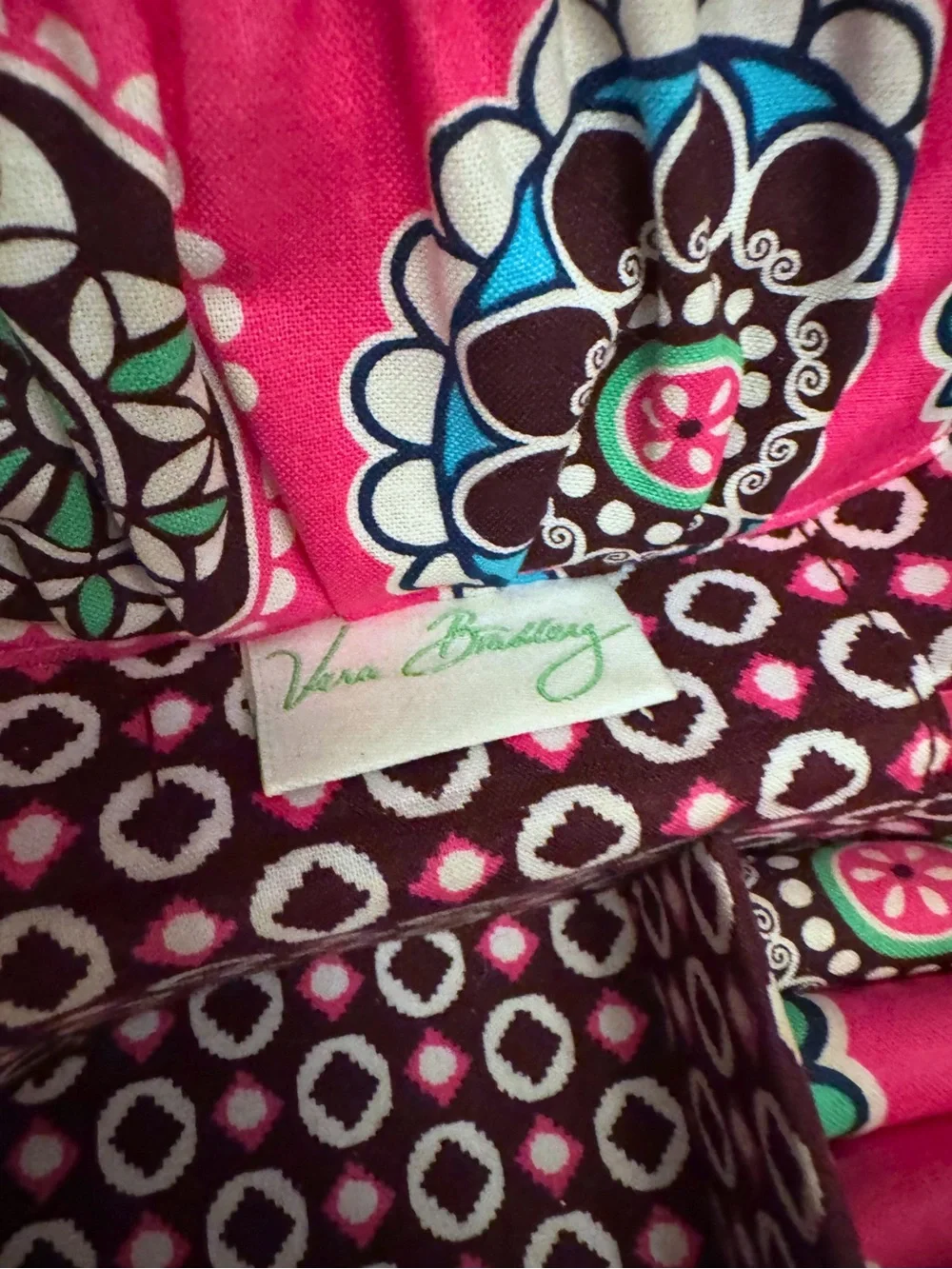 Vera Bradley Quilted Jewelry Box Travel Case Pink Cupcakes 6”x4”